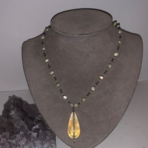Handmade Lemon Quartz Pendant Necklace